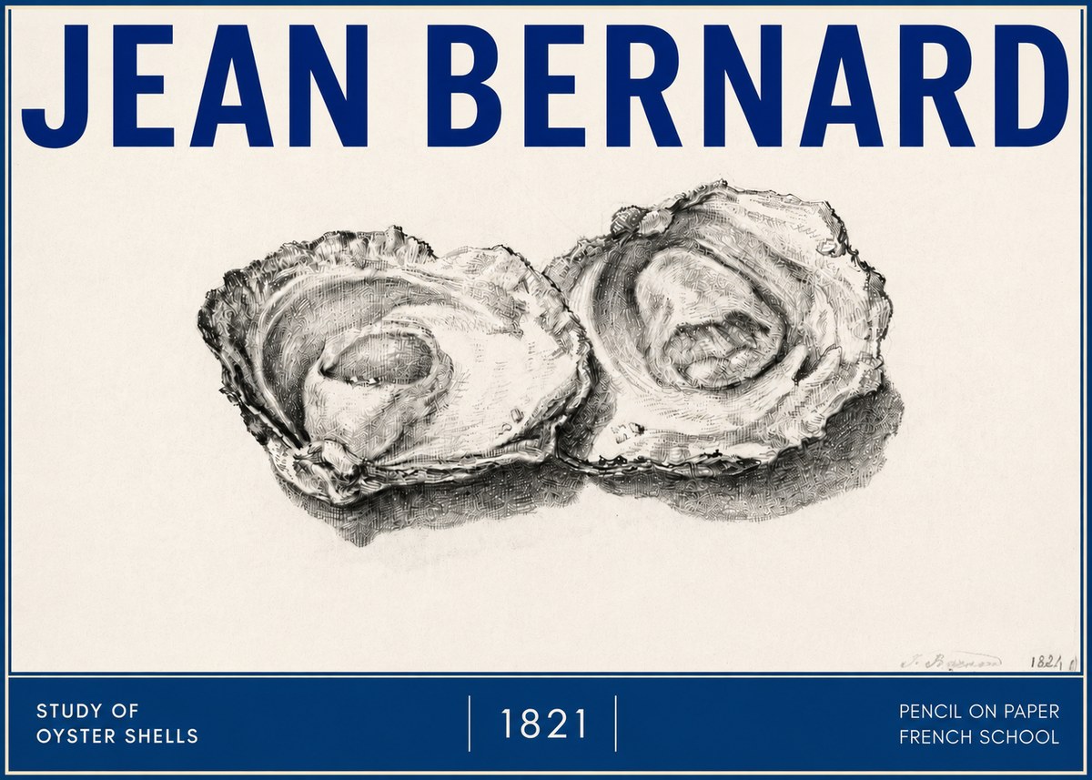 Jean Bernard Study of Oyster Shells No4 - Póster