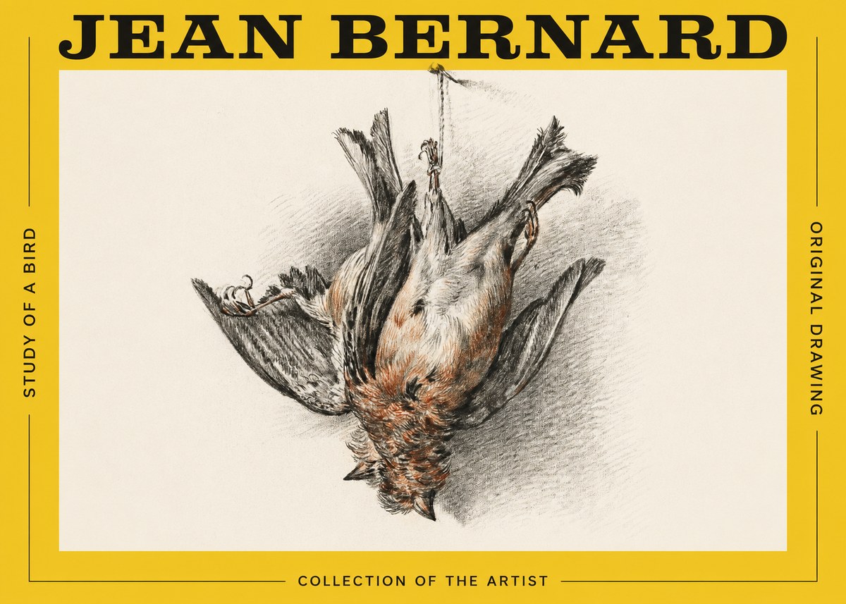 Jean Bernard Study of a Bird IV No2 - Póster