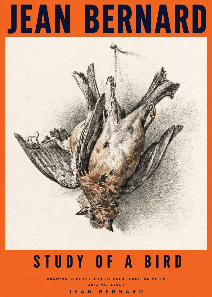Jean Bernard Study of a Bird IV No4 - Póster