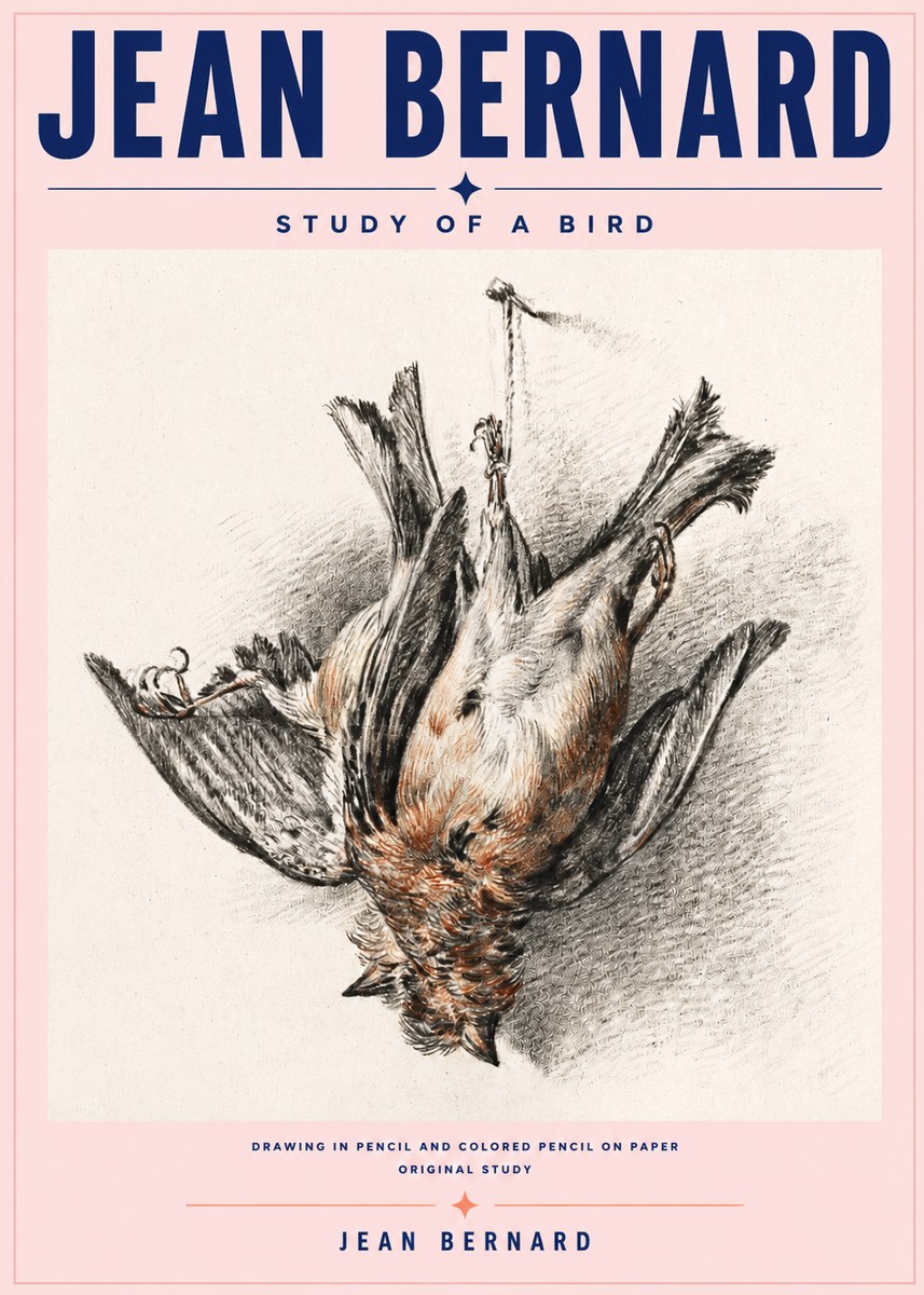 Jean Bernard Study of a Bird IV No6 - Póster