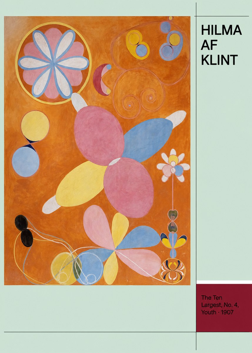 Hilma af Klint The Ten Largest, No. 4, Youth No4 - Póster