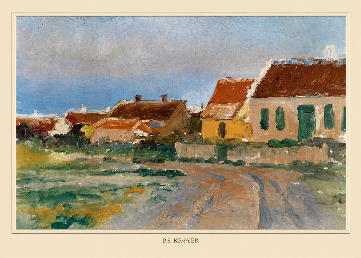 P.S. Krøyer Houses in Skagen No4 - Póster