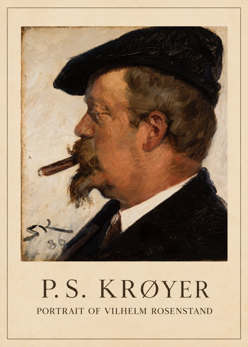 P.S. Krøyer Portrait of Vilhelm Rosenstand No1 - Póster