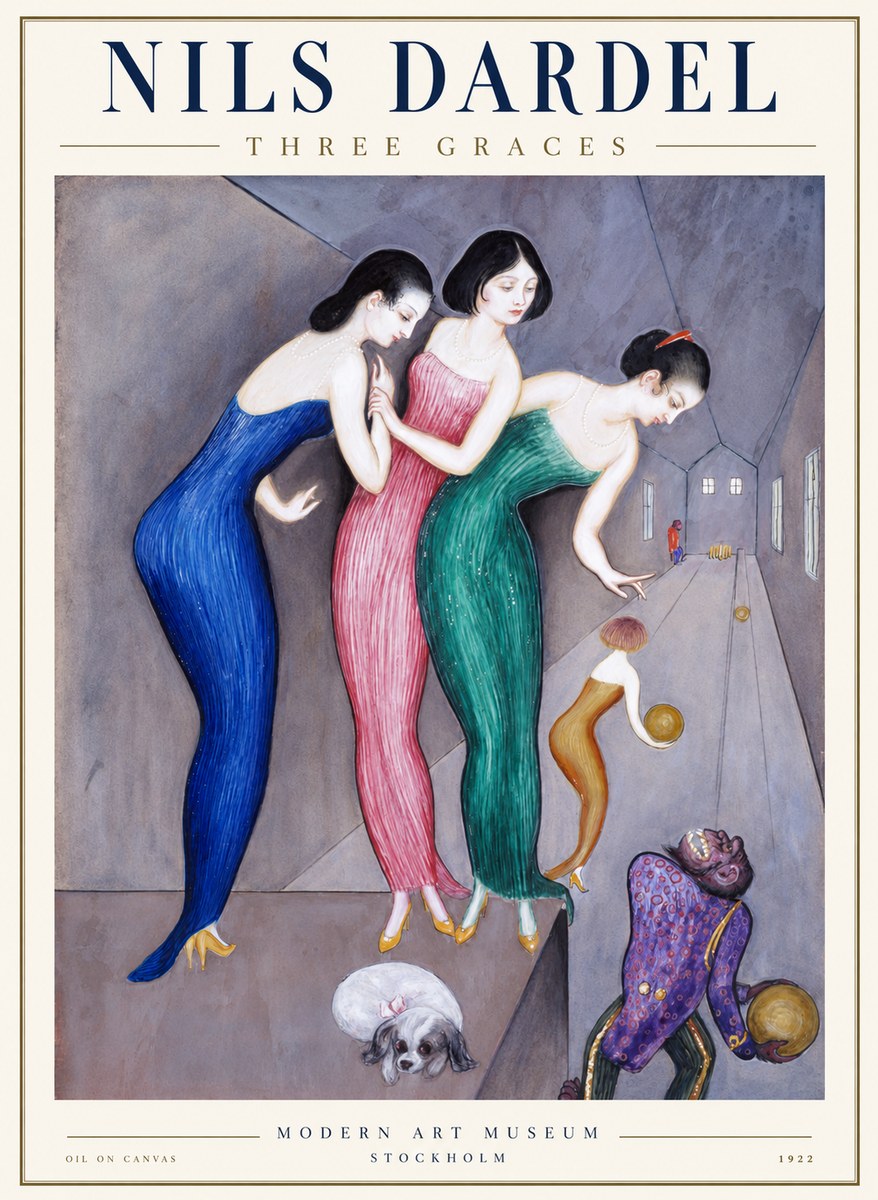 Nils Dardel Three Graces No1 - Póster