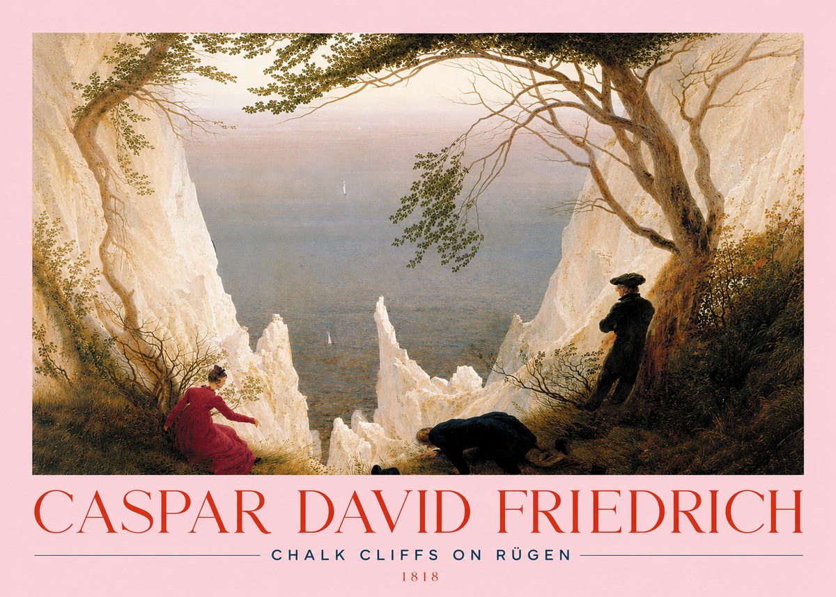 Caspar David Friedrich Chalk Cliffs on Rügen No3 - Póster