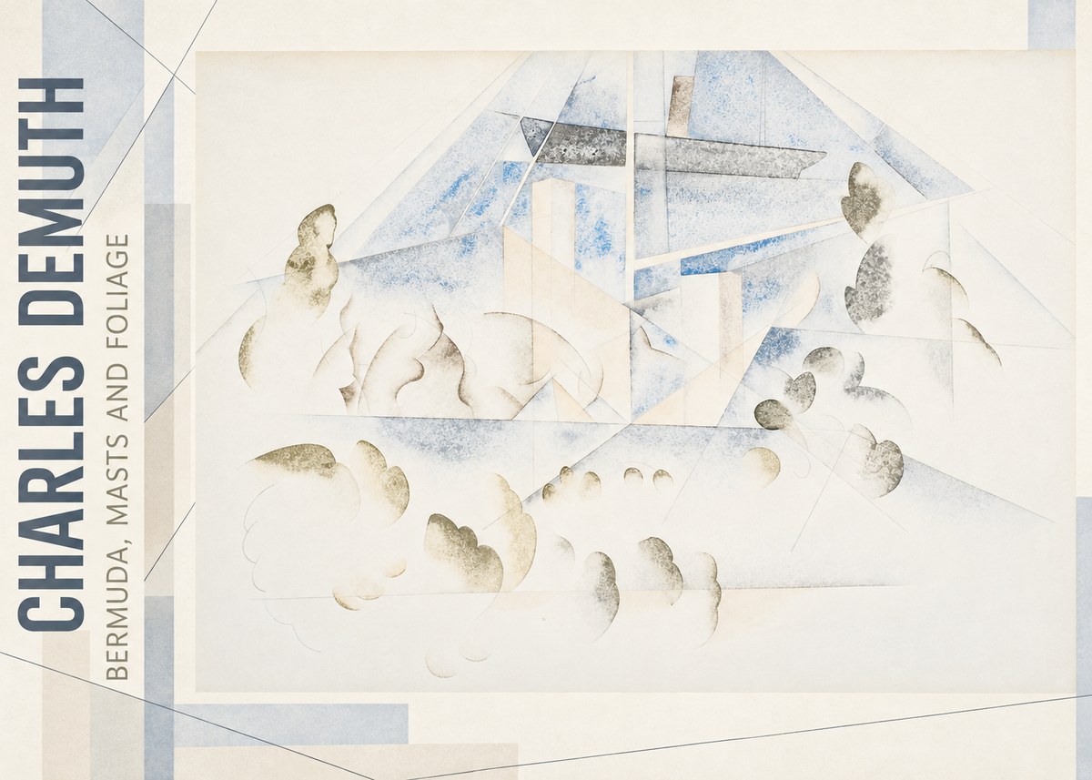Charles Demuth Bermuda, Masts and Foliage No2 - Póster