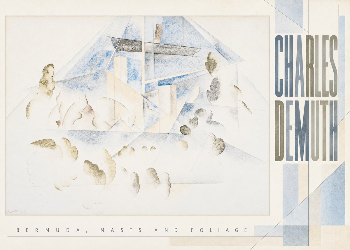 Charles Demuth Bermuda, Masts and Foliage No4 - Póster