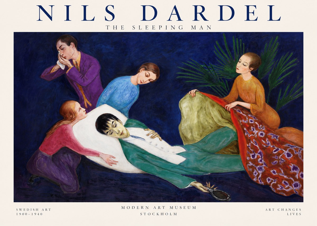 Nils Dardel The Sleeping Man No1 - Póster
