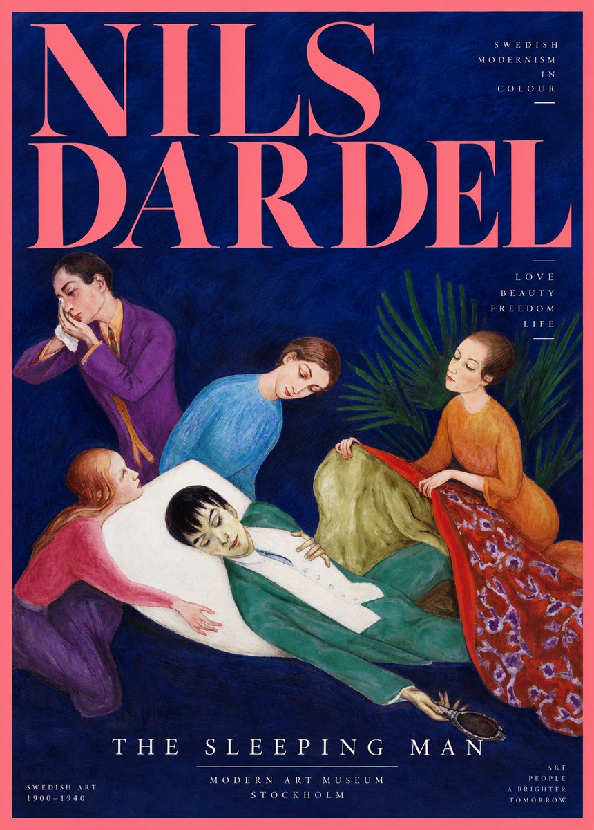 Nils Dardel The Sleeping Man No2 - Póster