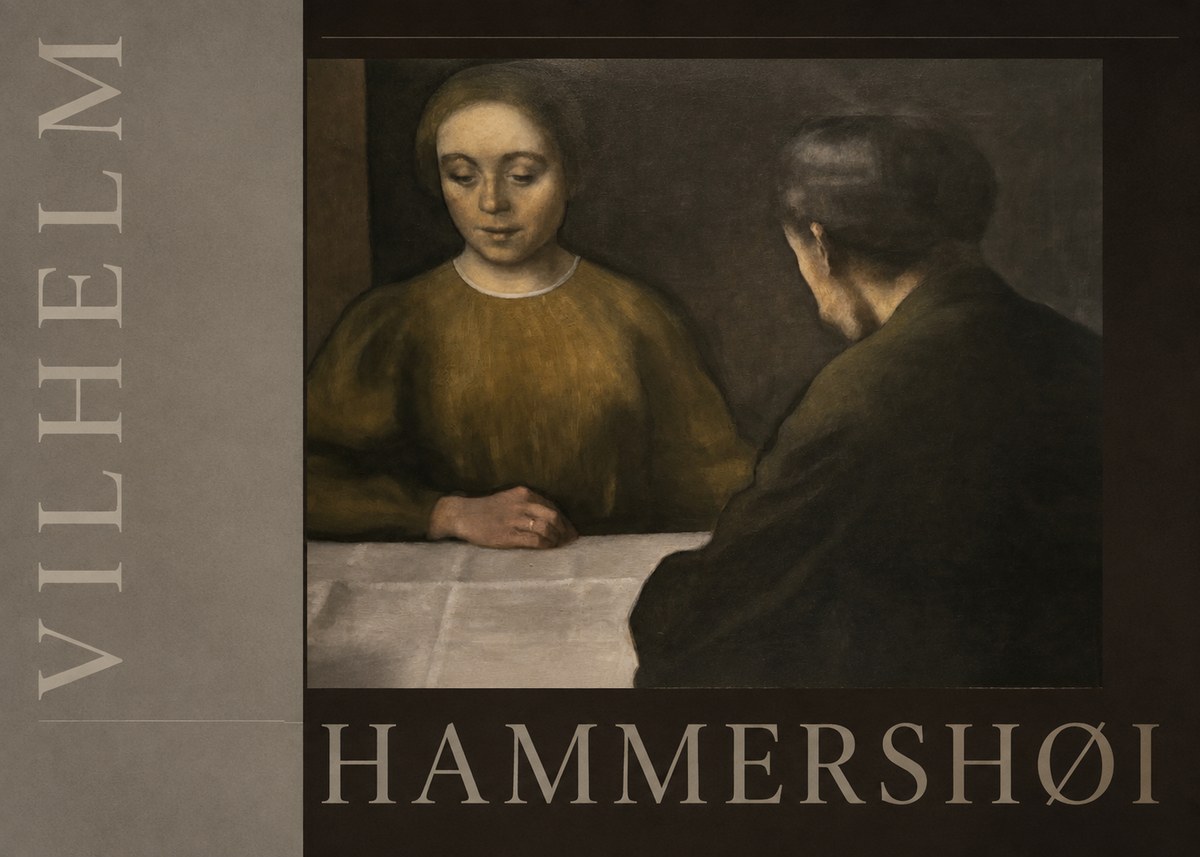 Vilhelm Hammershøi A Conversation No3 - Póster