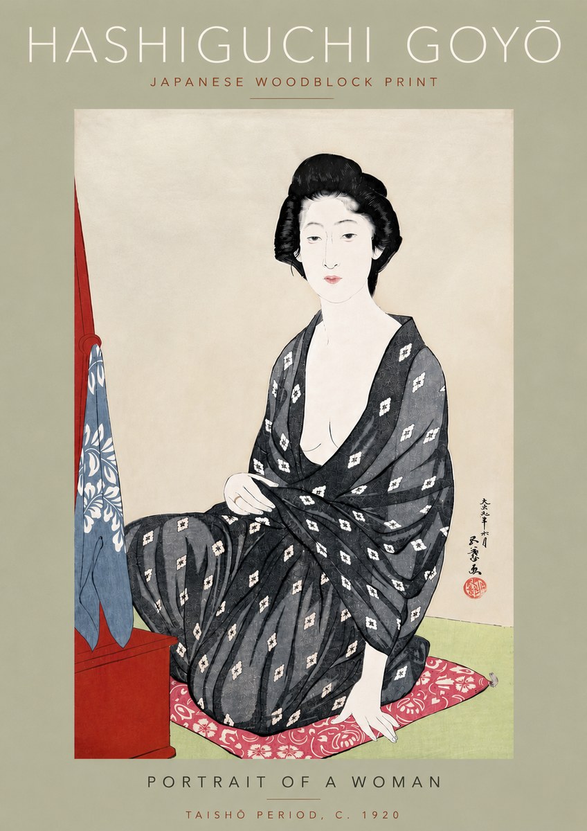 Hashiguchi Goyō Portrait of a Woman No5 - Póster
