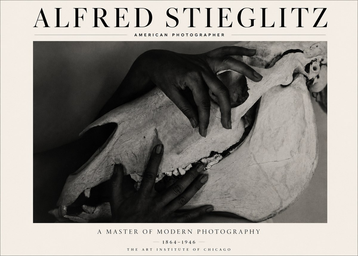 Alfred Stieglitz Georgia O'keeffe - Hands and Skull No3 - Póster