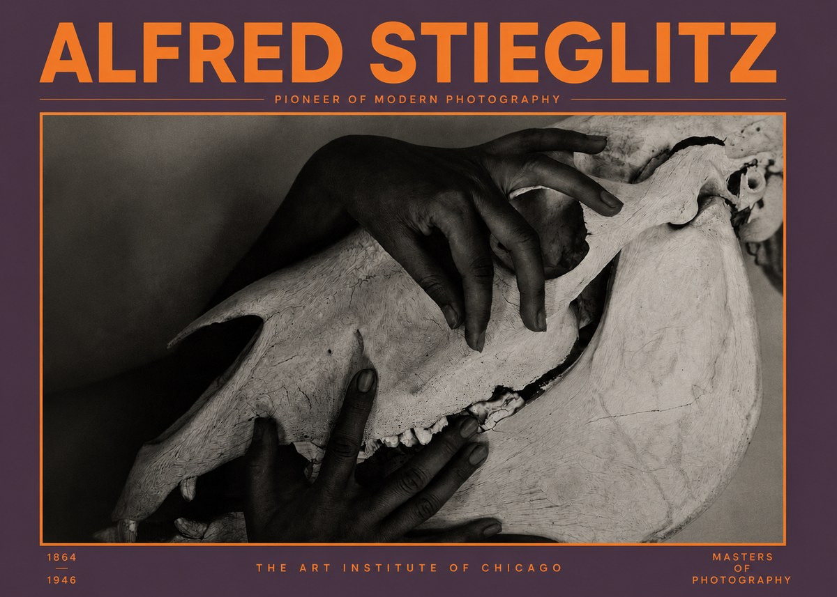 Alfred Stieglitz Georgia O'keeffe - Hands and Skull No4 - Póster