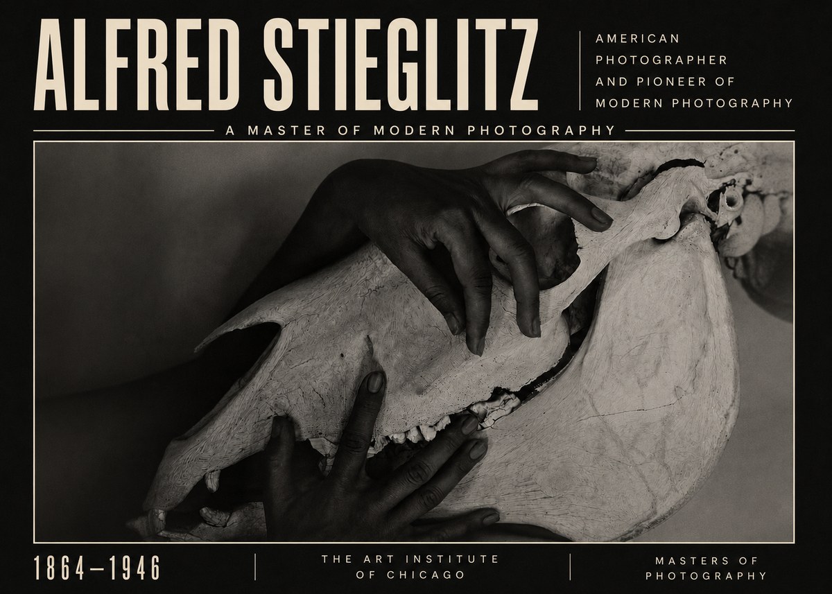 Alfred Stieglitz Georgia O'keeffe - Hands and Skull No5 - Póster