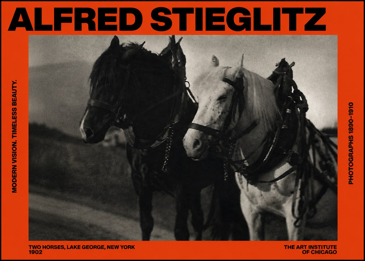 Alfred Stieglitz Two Horses, Lake George, New York No2 - Póster
