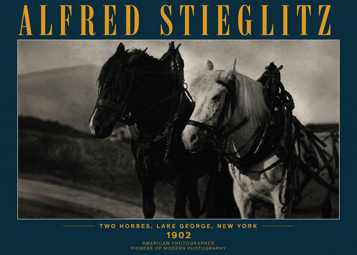 Alfred Stieglitz Two Horses, Lake George, New York No5 - Póster
