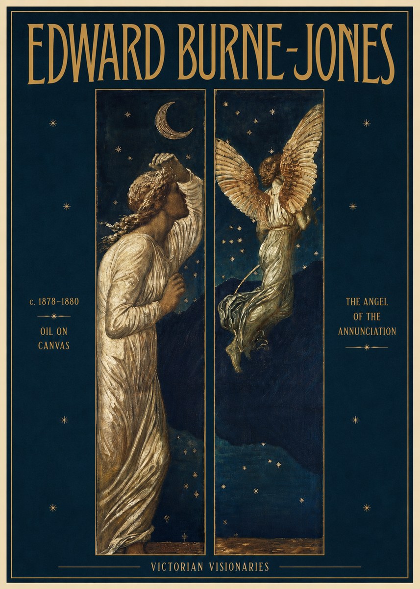 Edward Burne-Jones The Angel of the Annunciation No5 - Póster