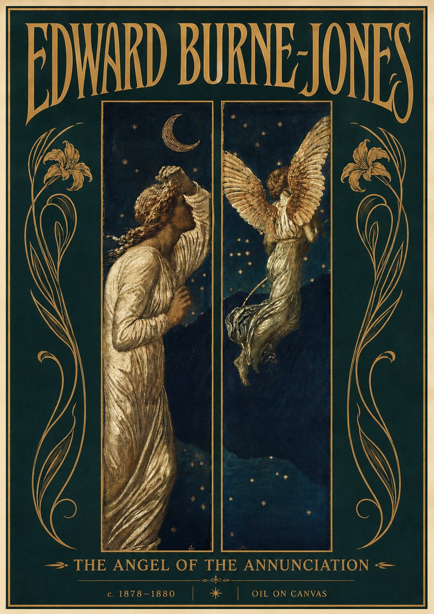 Edward Burne-Jones The Angel of the Annunciation No6 - Póster