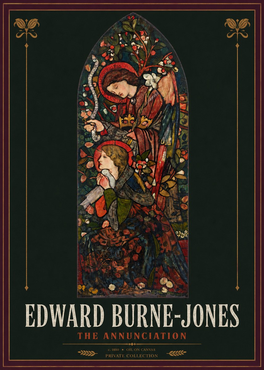 Edward Burne-Jones The Annunciation I No2 - Póster