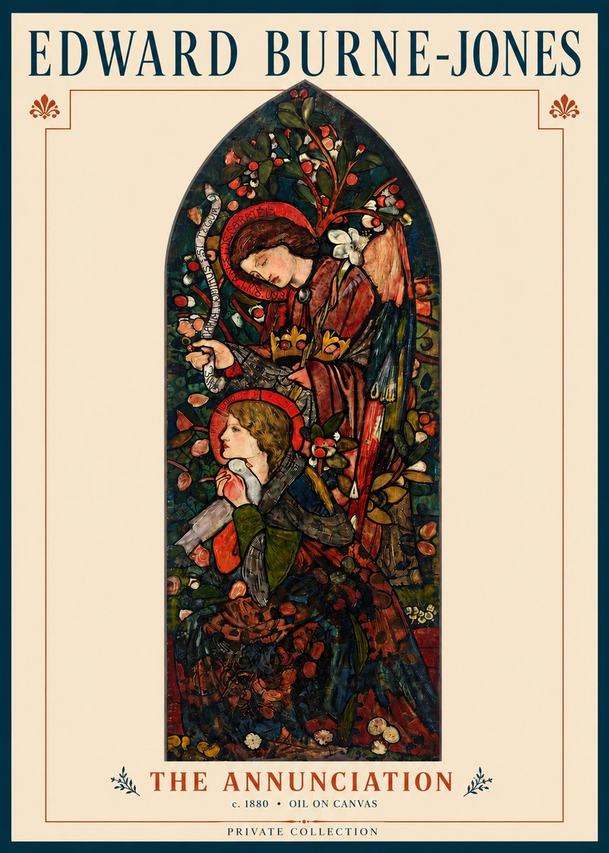 Edward Burne-Jones The Annunciation I No3 - Póster