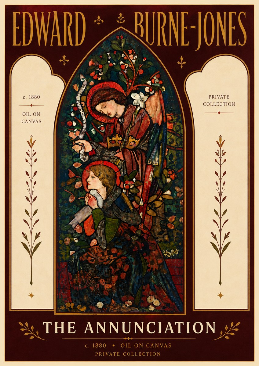 Edward Burne-Jones The Annunciation I No6 - Póster