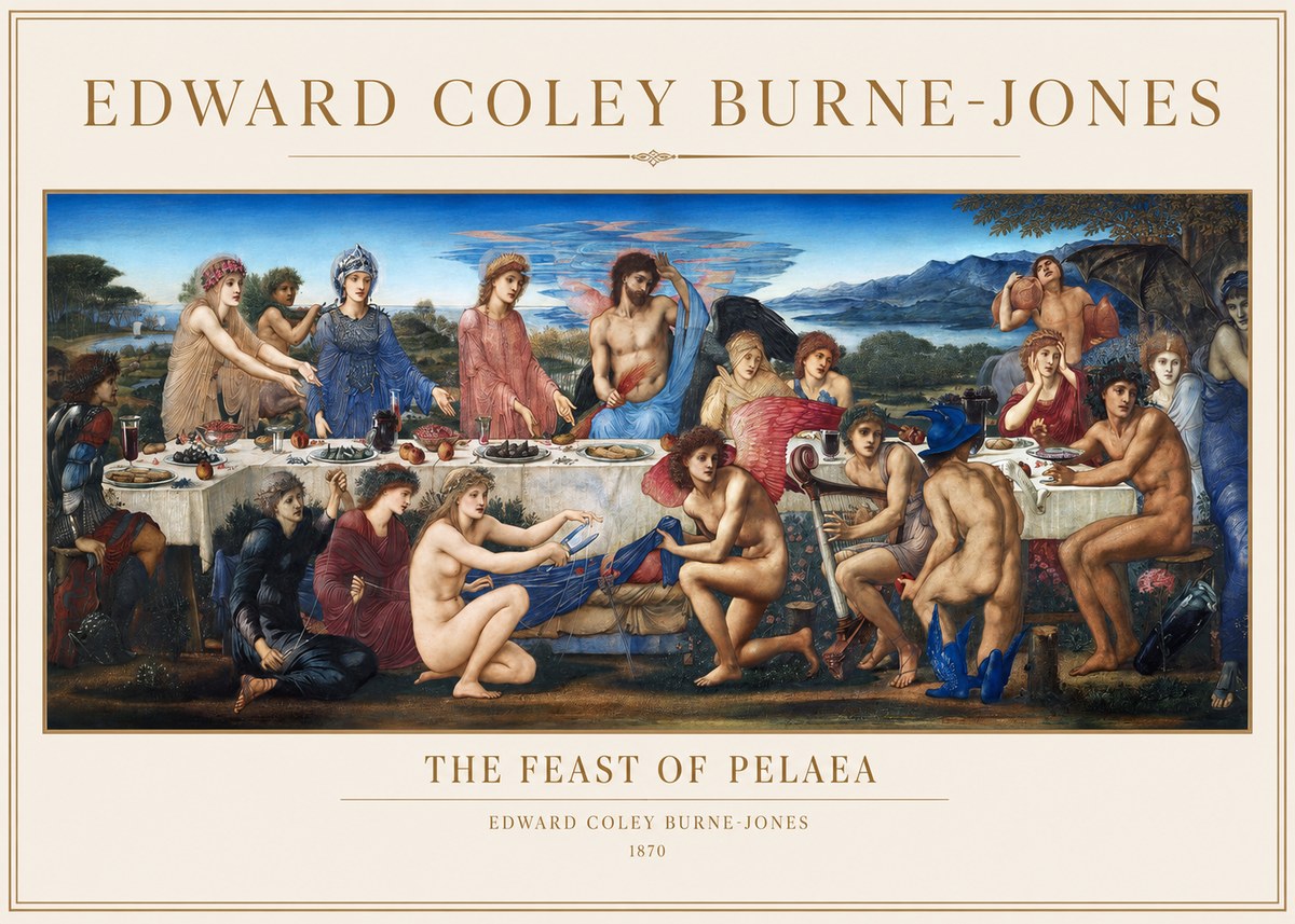 Edward Burne-Jones The Feast of Pelaea No1 - Póster