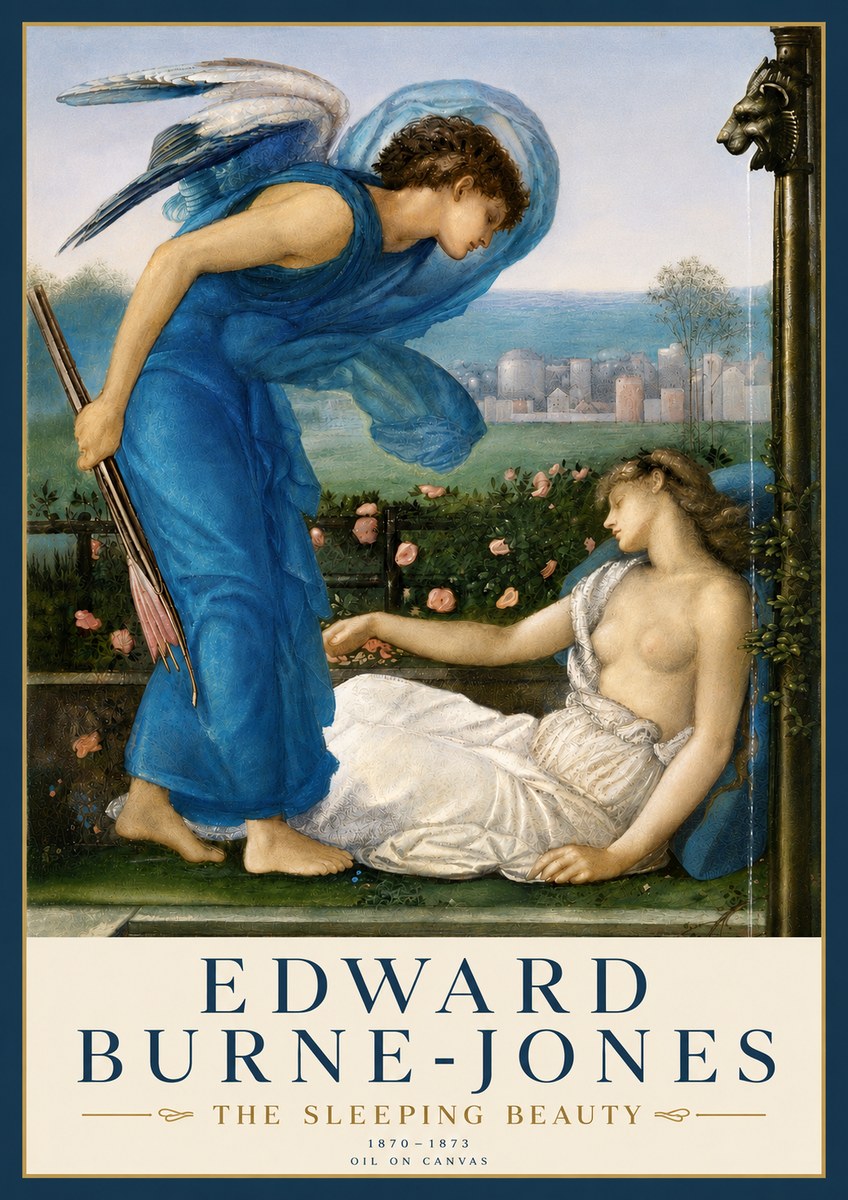 Edward Burne-Jones The Sleeping Beauty No4 - Póster