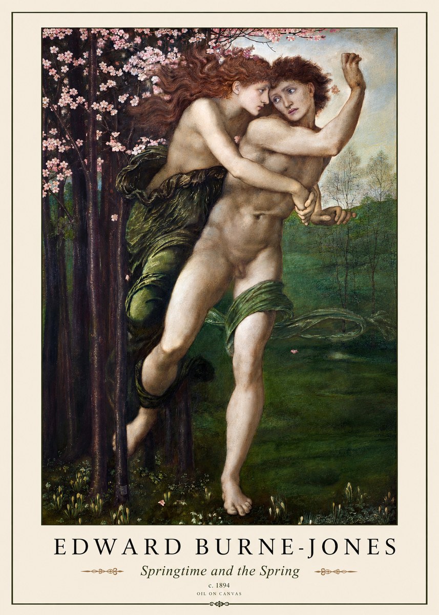 Edward Burne-Jones Springtime and the Spring No1 - Póster