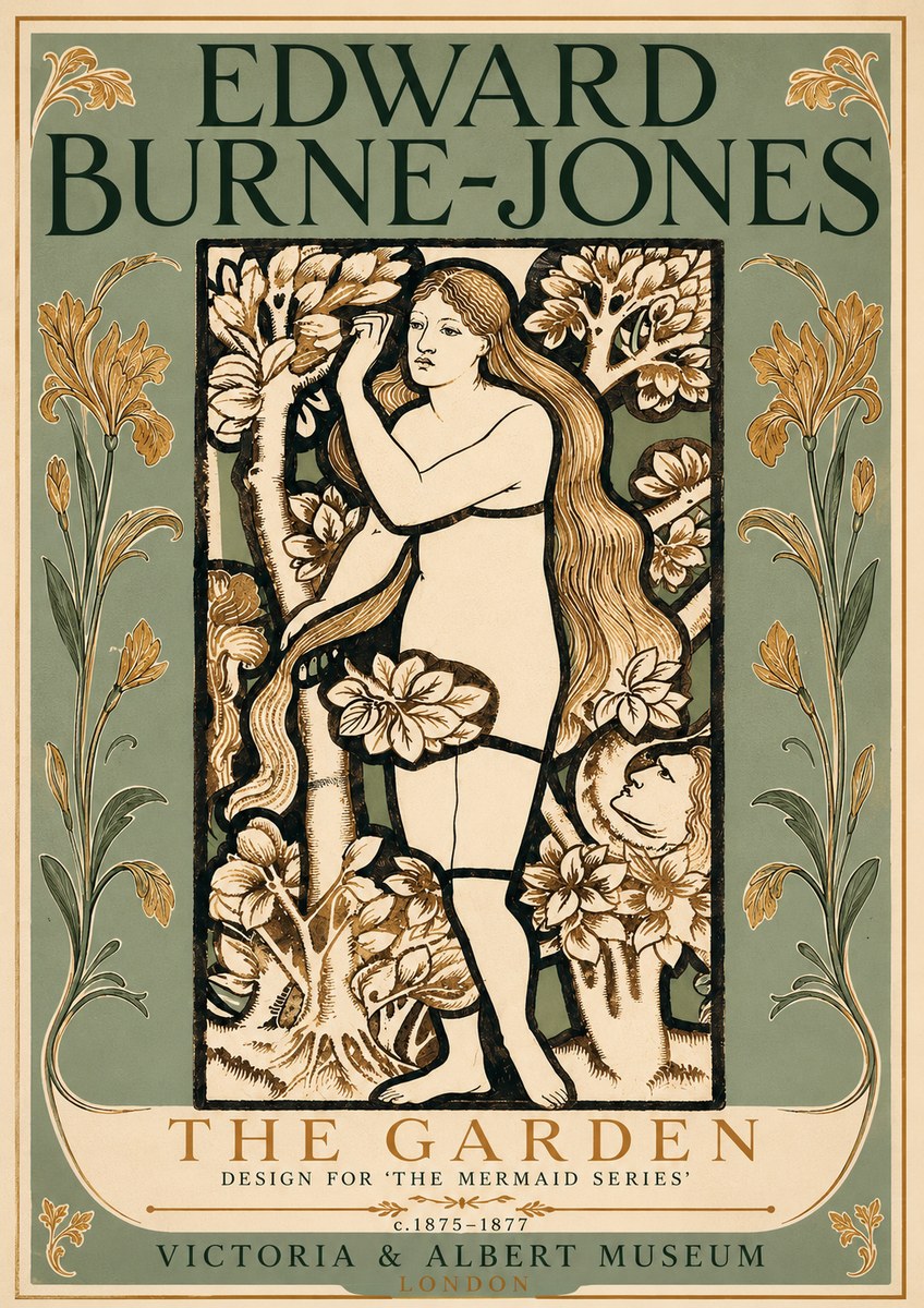 Edward Burne-Jones The Garden No6 - Póster