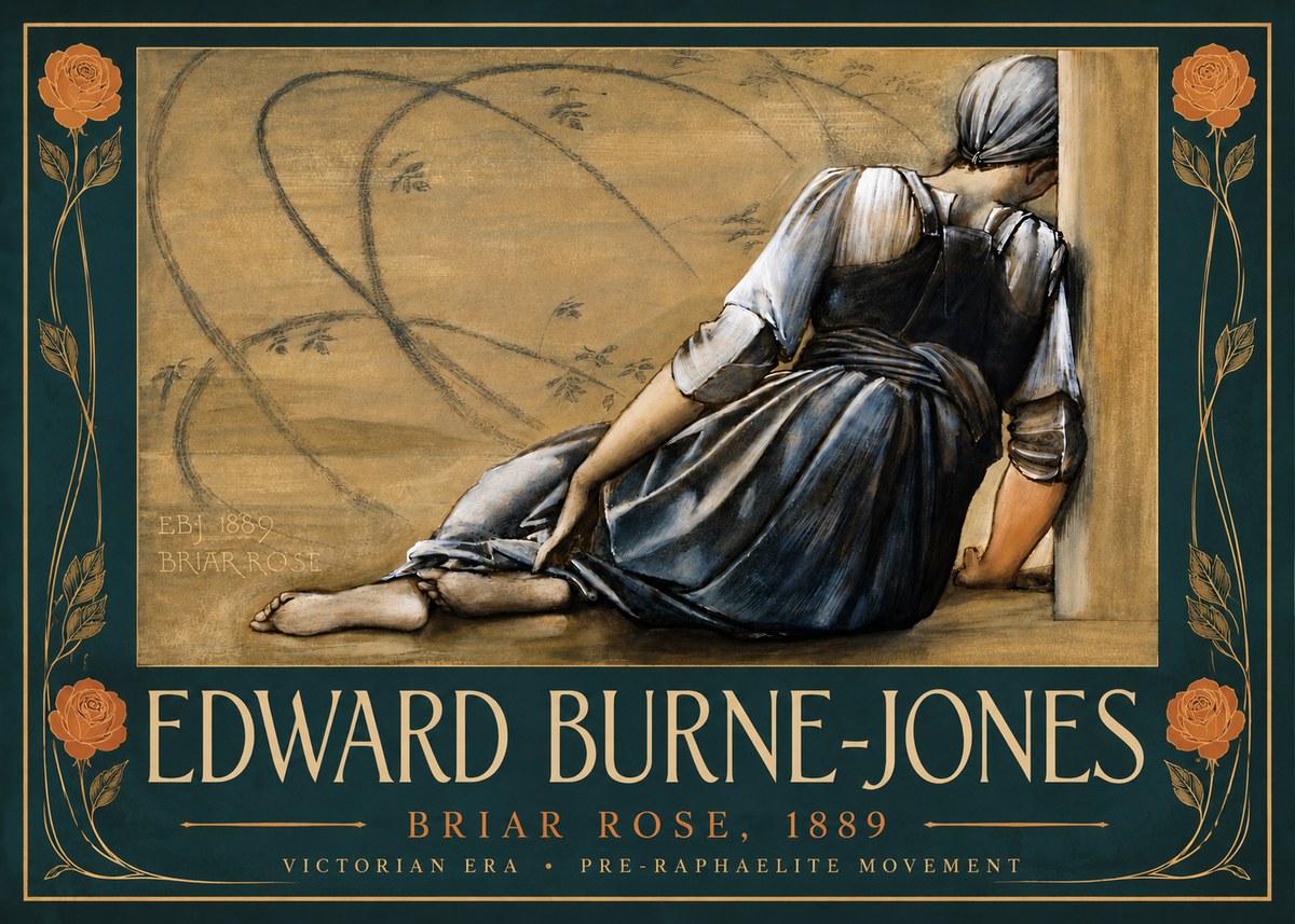 Edward Burne-Jones Briar Rose No4 - Póster
