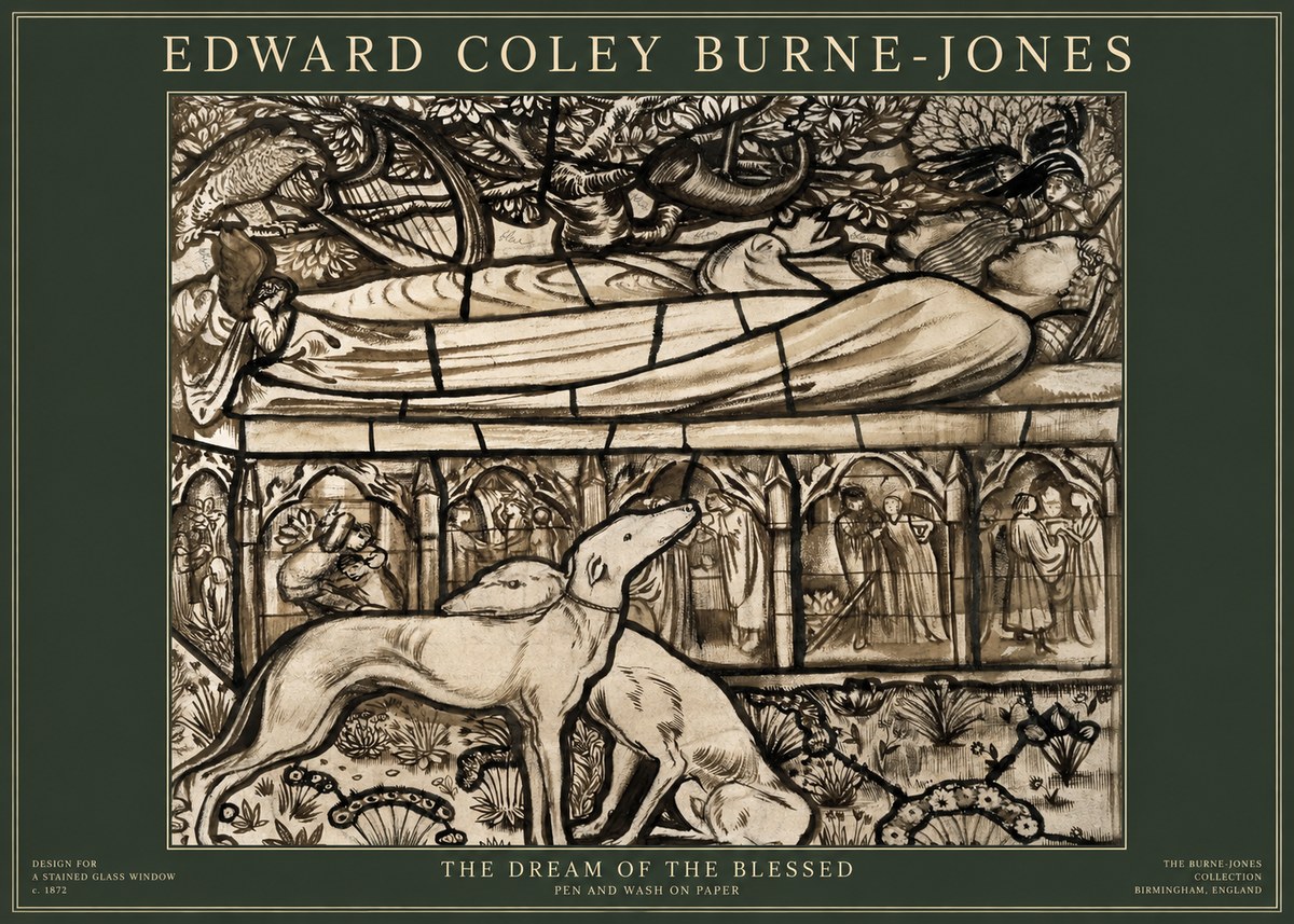 Edward Burne-Jones The Dream of the Blessed No1 - Póster