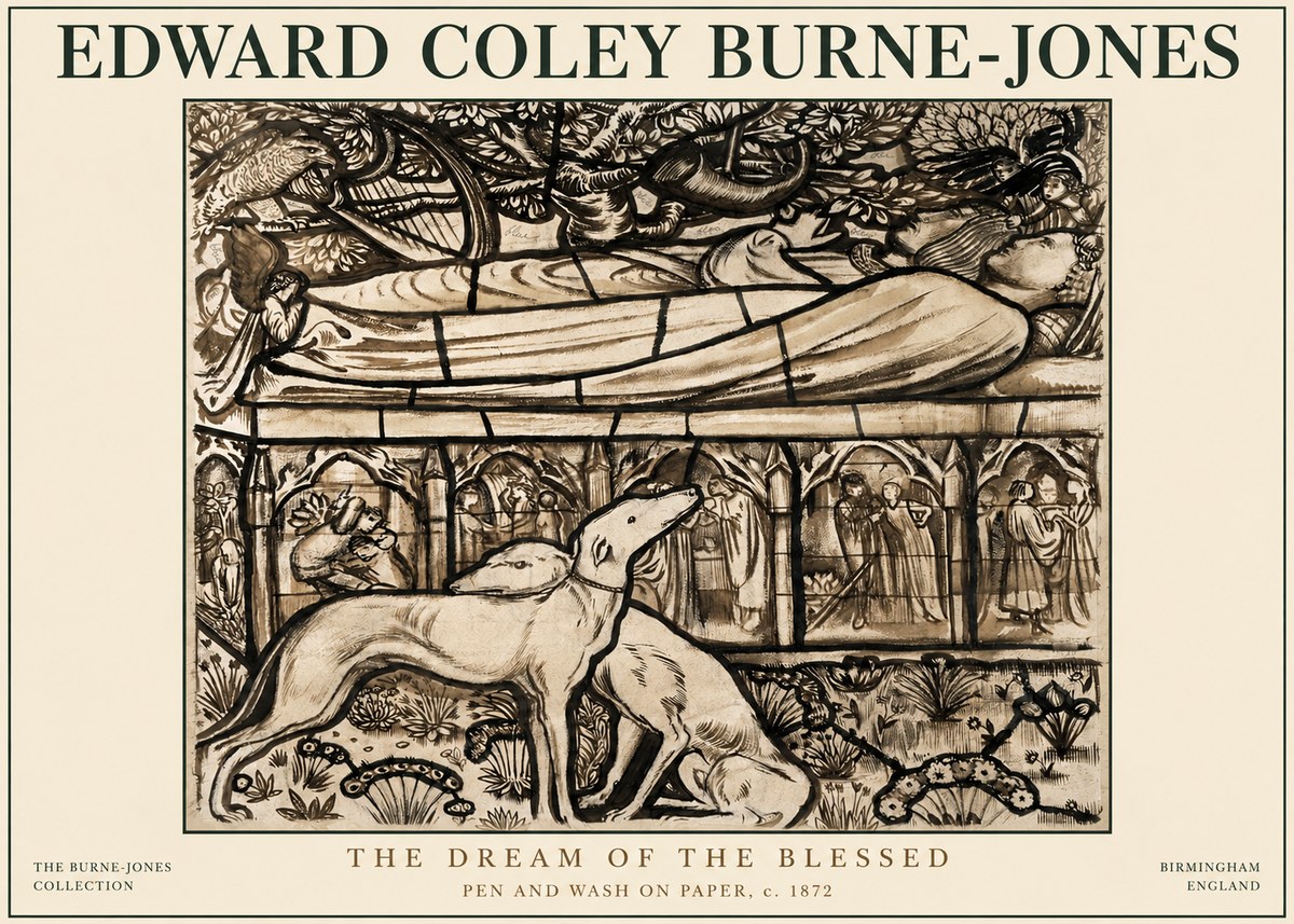 Edward Burne-Jones The Dream of the Blessed No3 - Póster