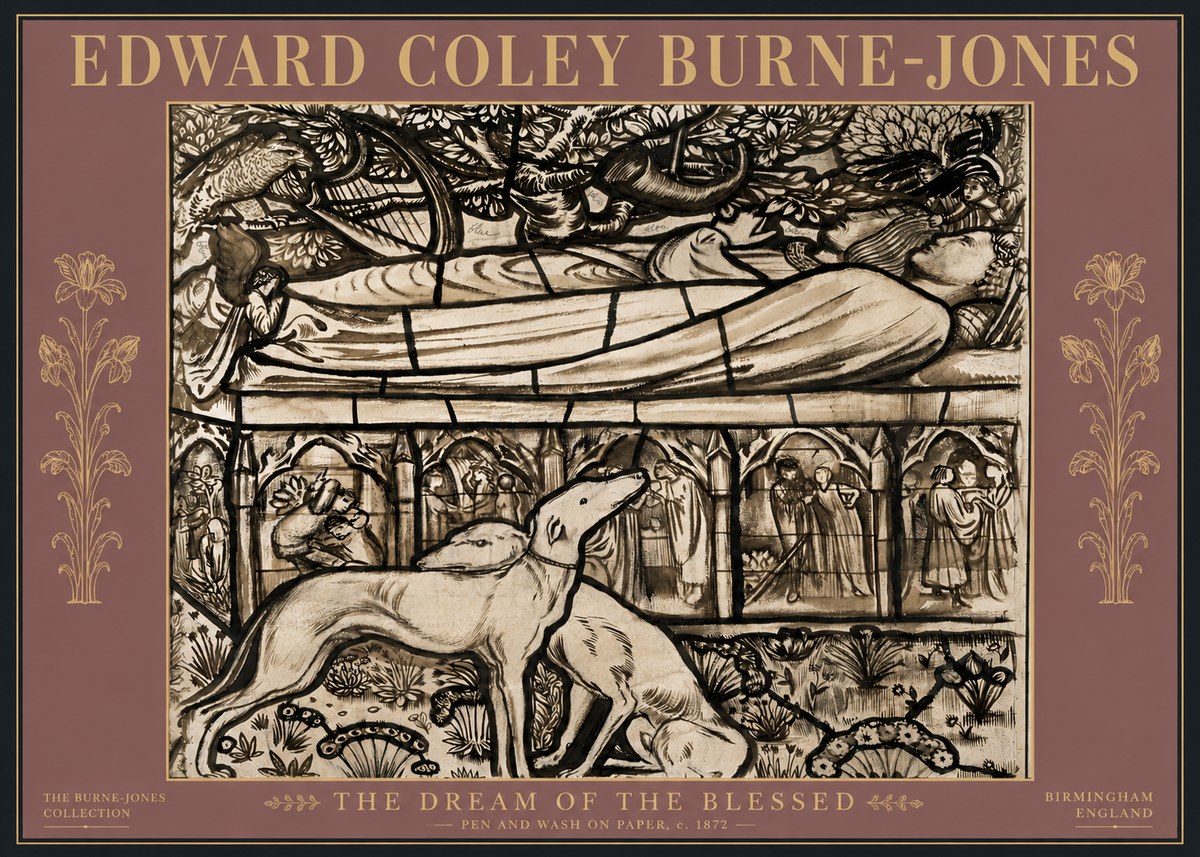 Edward Burne-Jones The Dream of the Blessed No6 - Póster