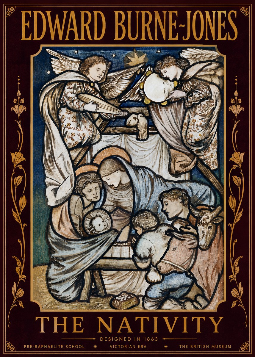 Edward Burne-Jones The Nativity No6 - Póster