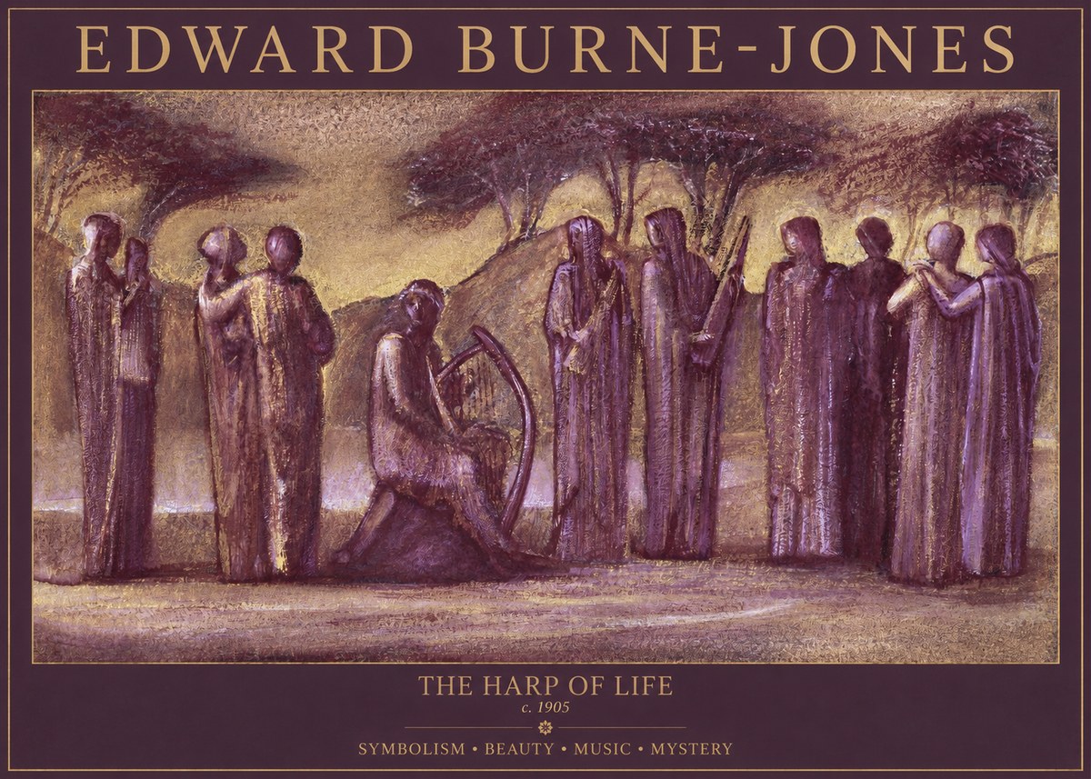 Edward Burne-Jones The Harp of Life No1 - Póster