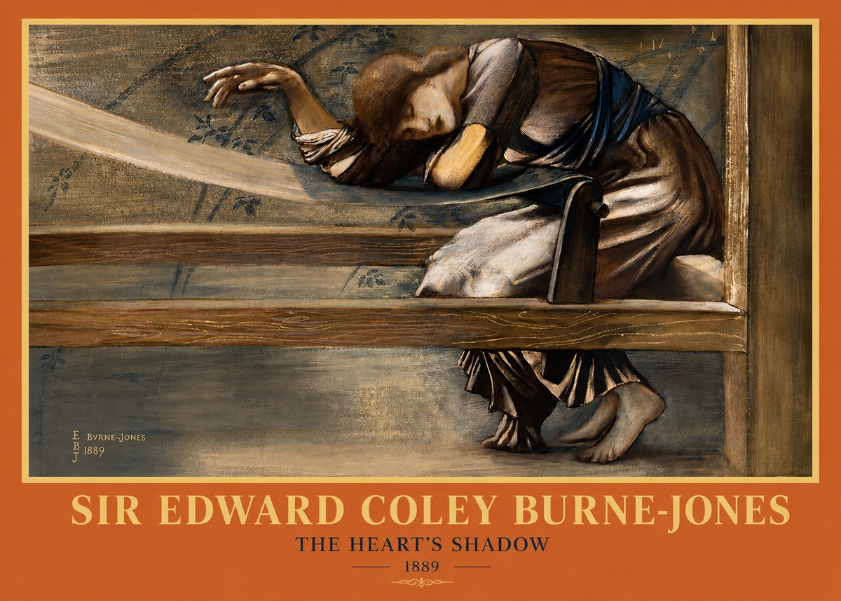 Edward Burne-Jones The Heart's Shadow No3 - Póster
