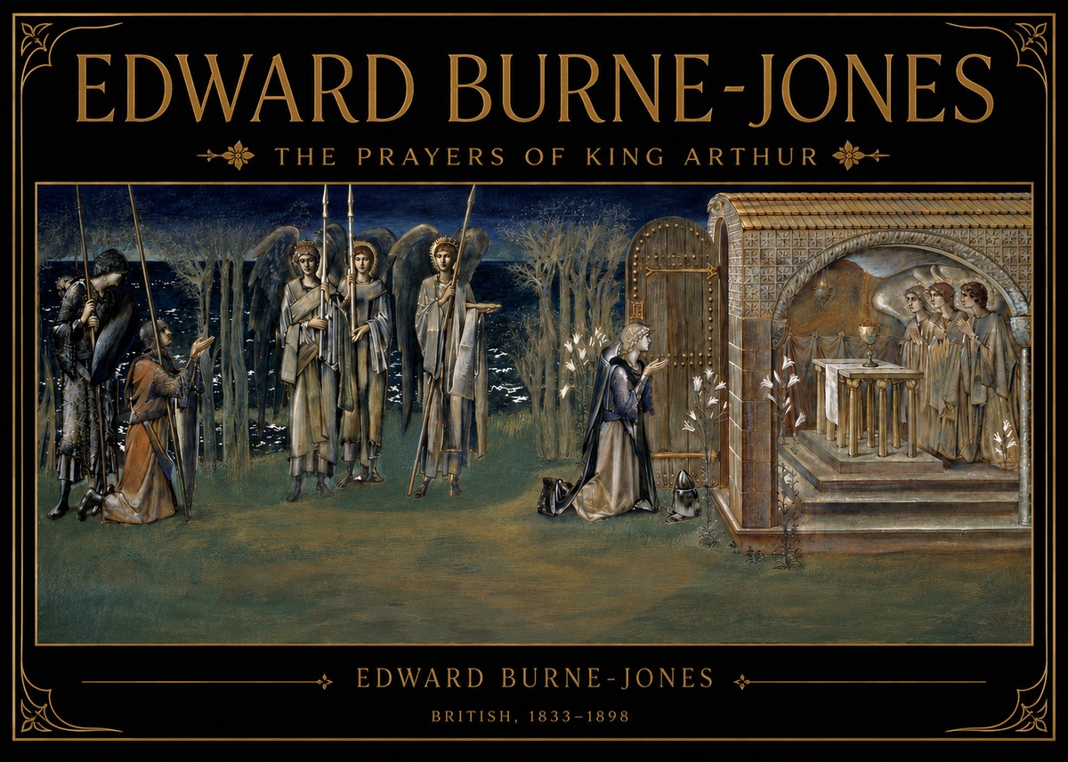 Edward Burne-Jones The Prayers of King Arthur No3 - Póster