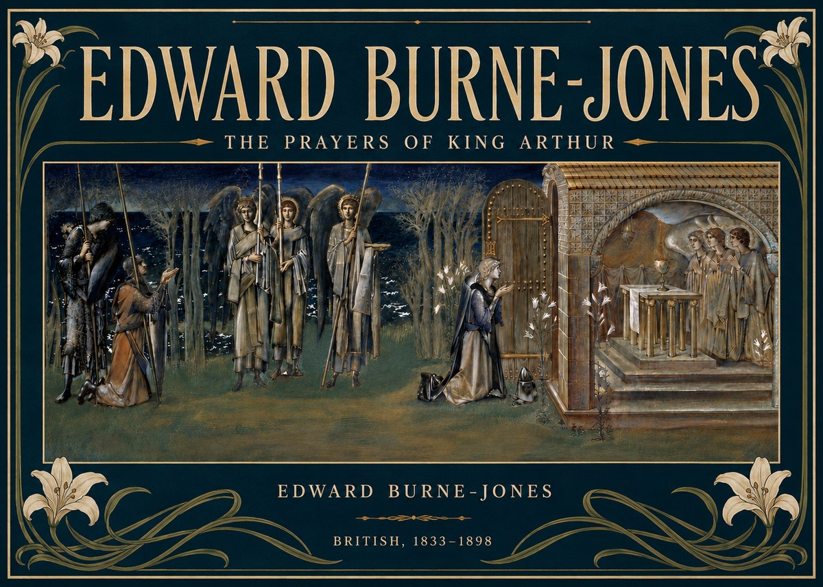 Edward Burne-Jones The Prayers of King Arthur No4 - Póster