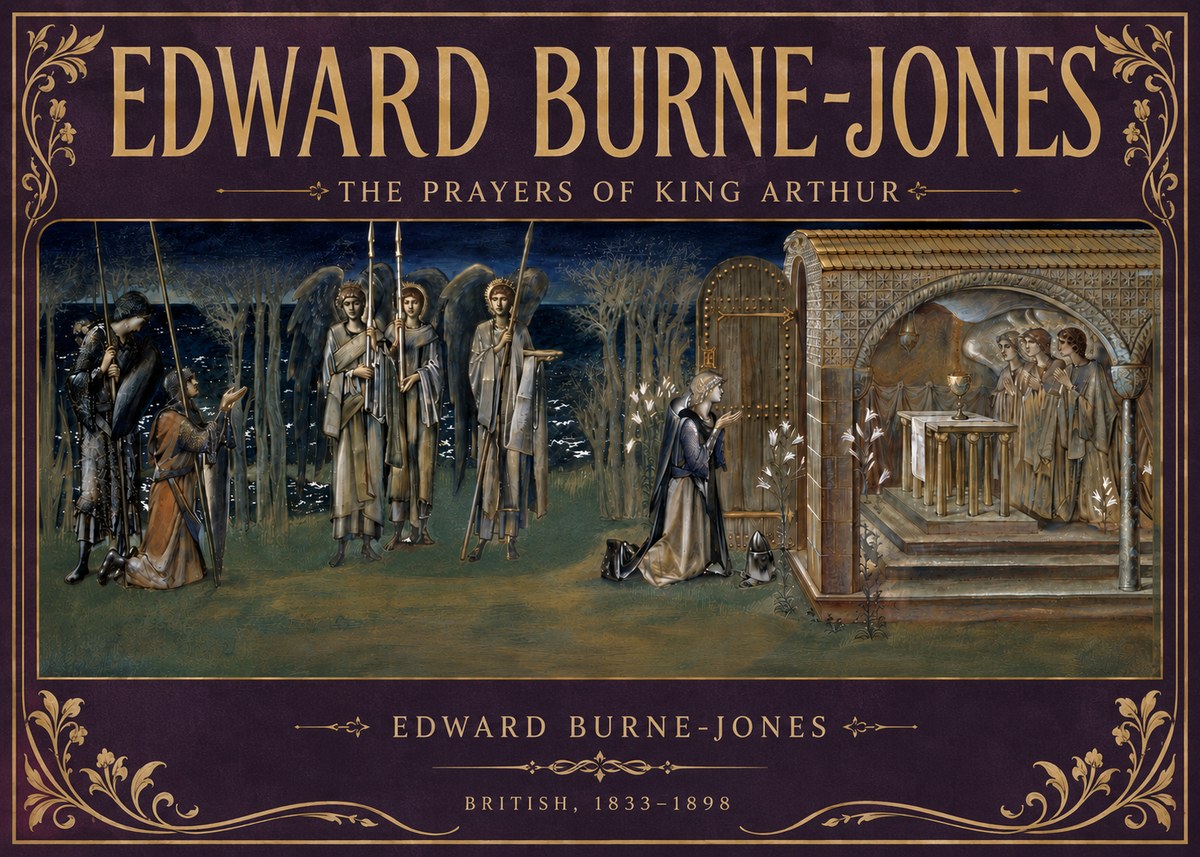 Edward Burne-Jones The Prayers of King Arthur No5 - Póster