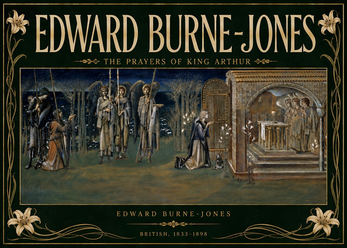 Edward Burne-Jones The Prayers of King Arthur No6 - Póster