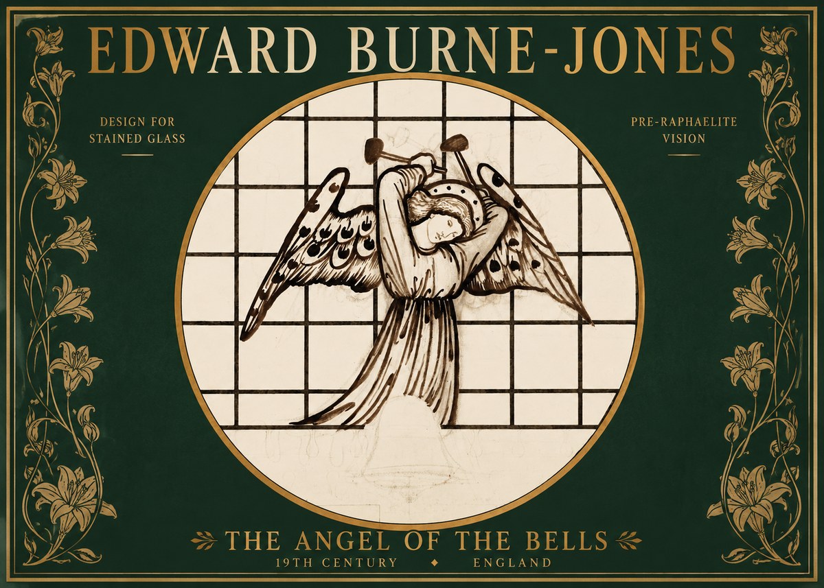 Edward Burne-Jones The Angel of the Bells No2 - Póster