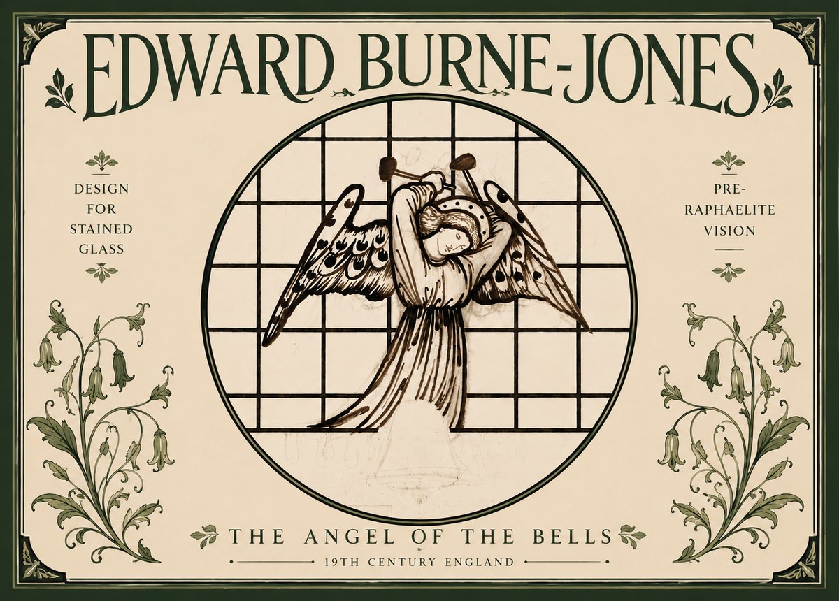 Edward Burne-Jones The Angel of the Bells No5 - Póster