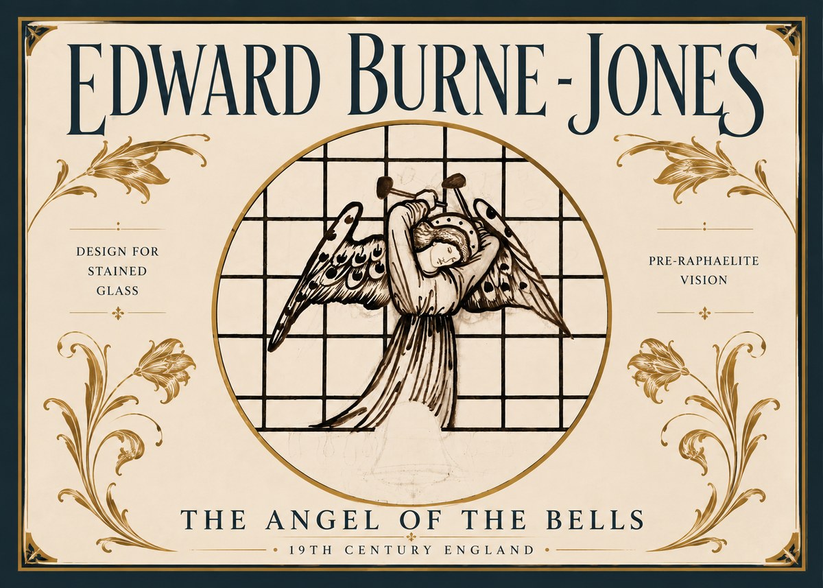 Edward Burne-Jones The Angel of the Bells No6 - Póster