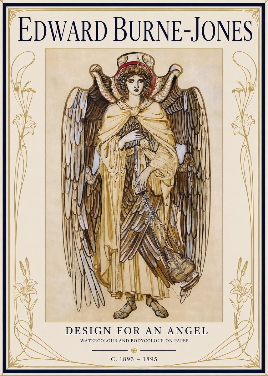 Edward Burne-Jones Design for an Angel No1 - Póster