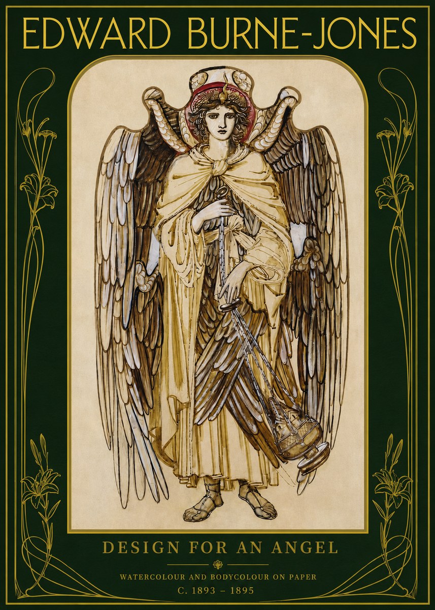 Edward Burne-Jones Design for an Angel No2 - Póster
