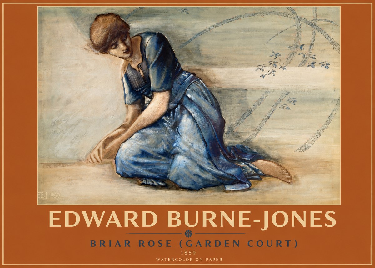 Edward Burne-Jones Briar Rose (Garden Court) No2 - Póster