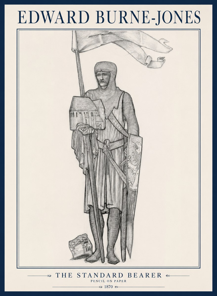 Edward Burne-Jones The Standard Bearer No1 - Póster