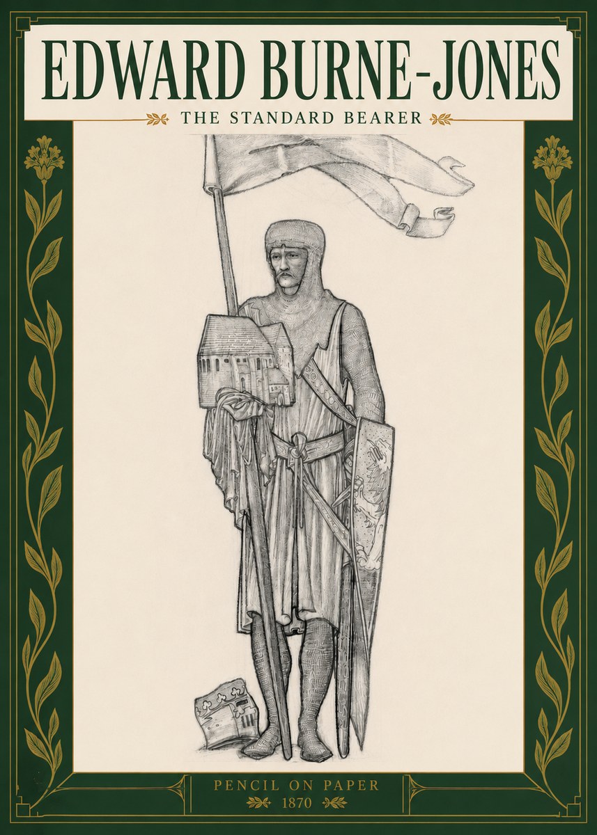 Edward Burne-Jones The Standard Bearer No3 - Póster