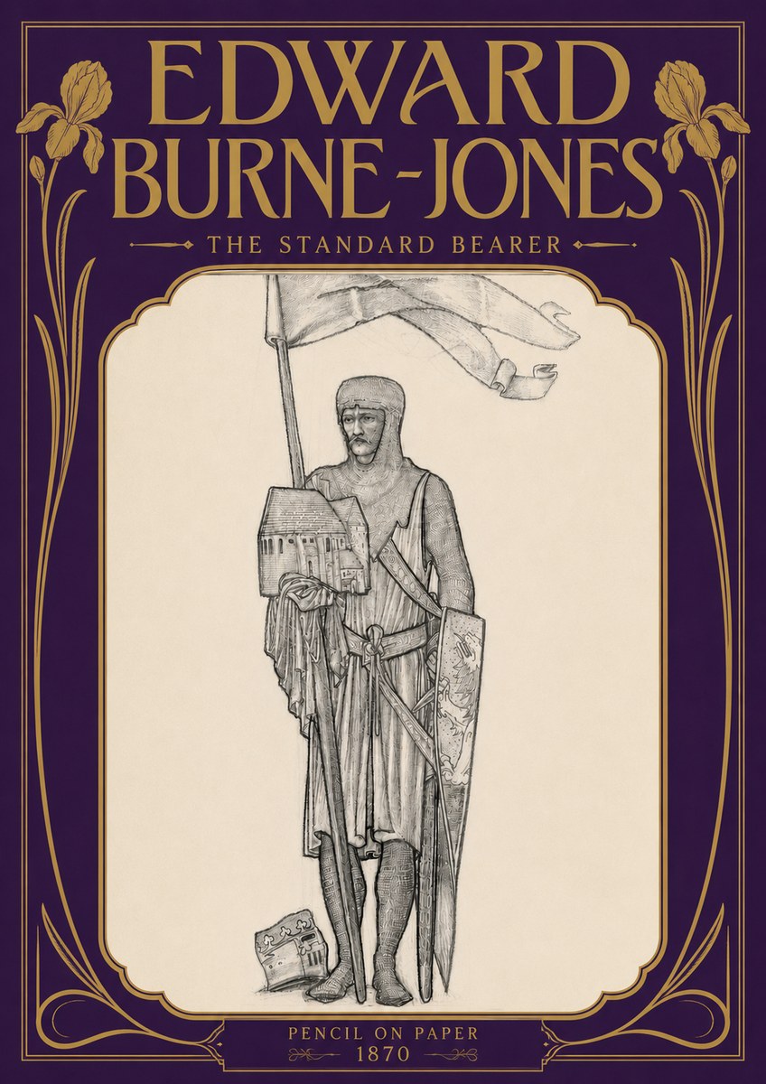 Edward Burne-Jones The Standard Bearer No5 - Póster
