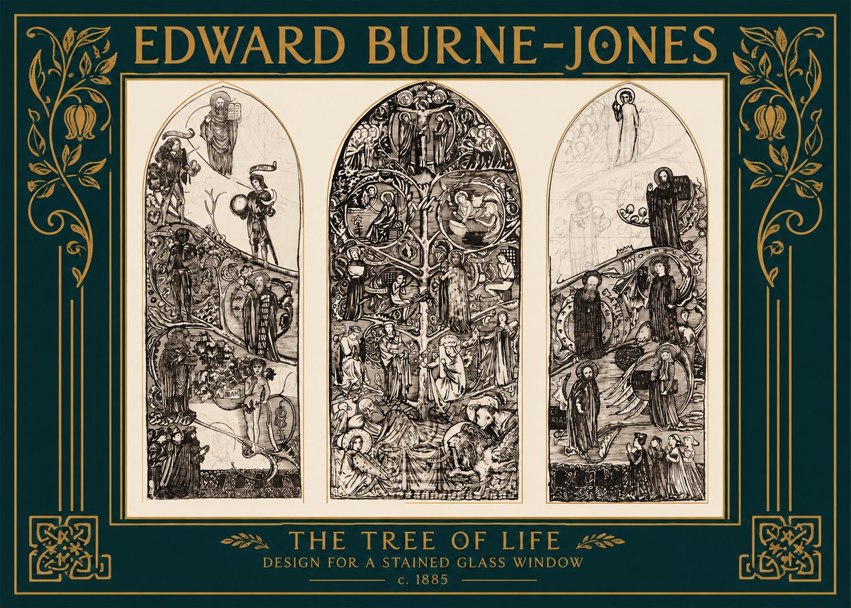 Edward Burne-Jones The Tree of Life No2 - Póster